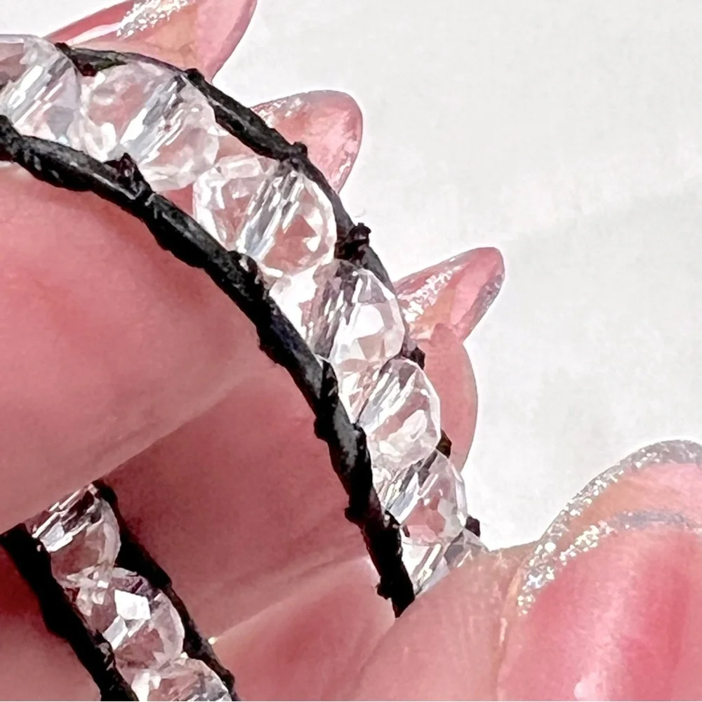 Adjustable Faceted Crystal Bracelet